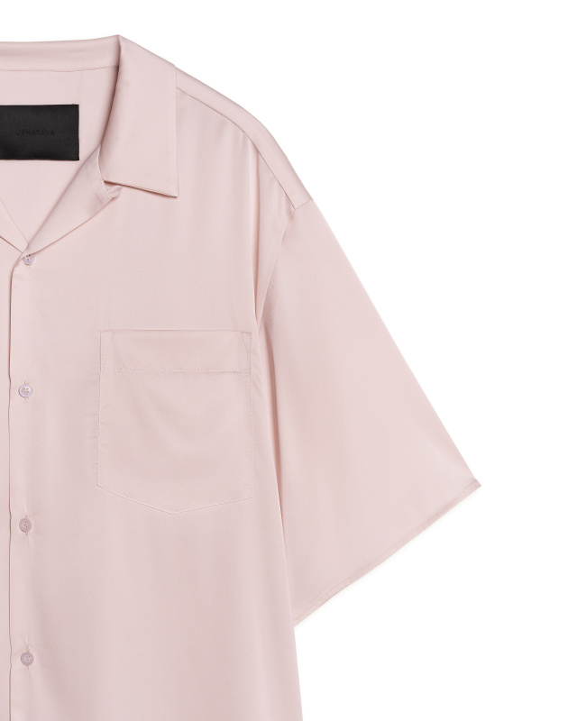 Рубашка с коротким рукавом из сатина