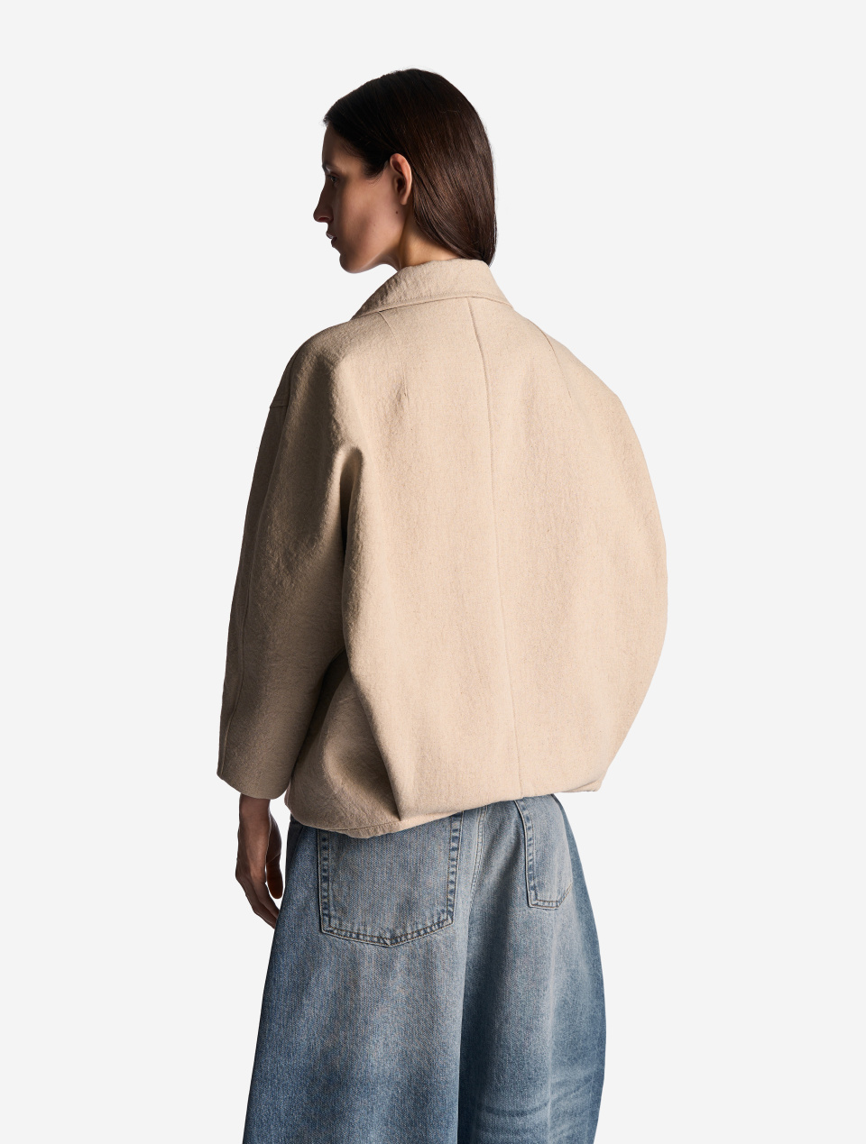 Льняная куртка D-силуэта , фото 4