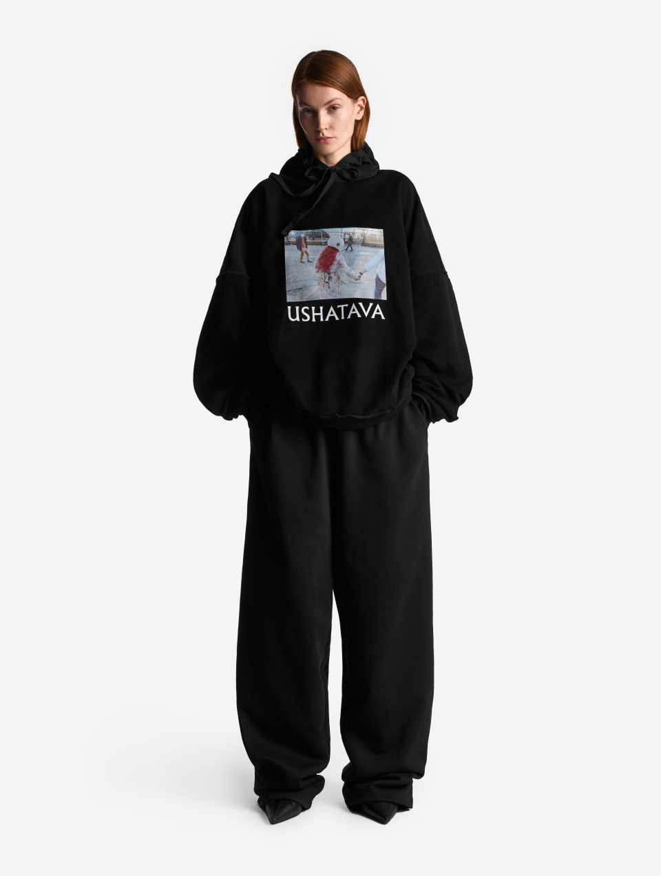 Брюки Baggy из футера, фото 4