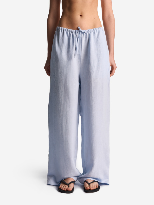 Пижамные брюки из тонкого льна