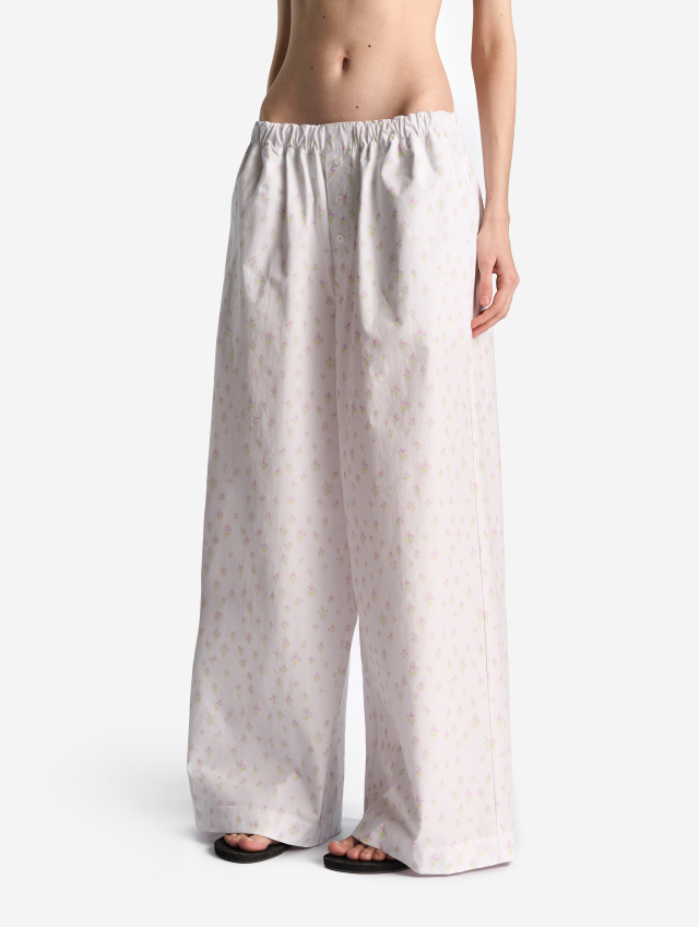 Широкие брюки из вареного хлопка