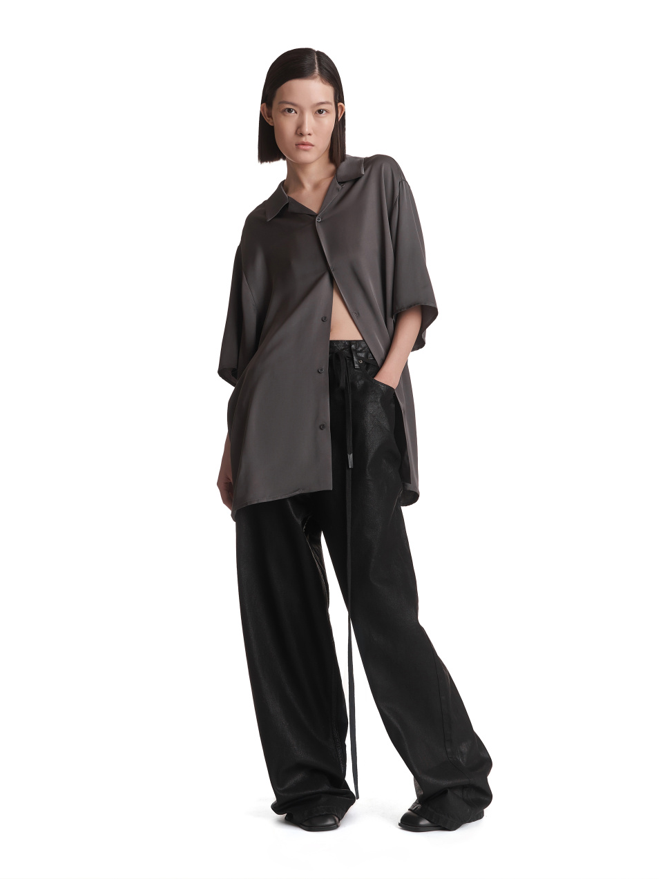 Рубашка из вискозы с коротким рукавом, фото 7