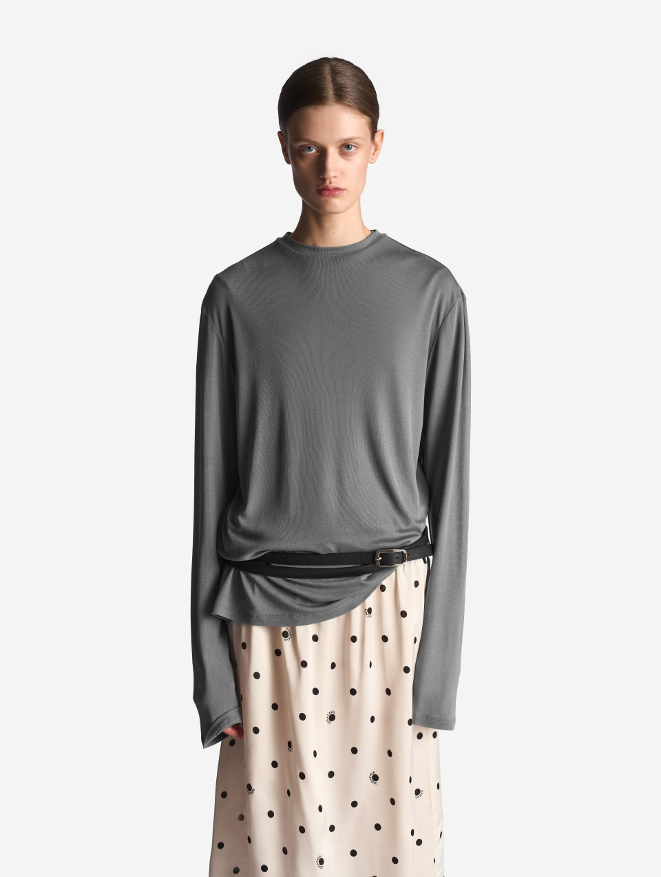 Тонкий трикотажный лонгслив, фото 1