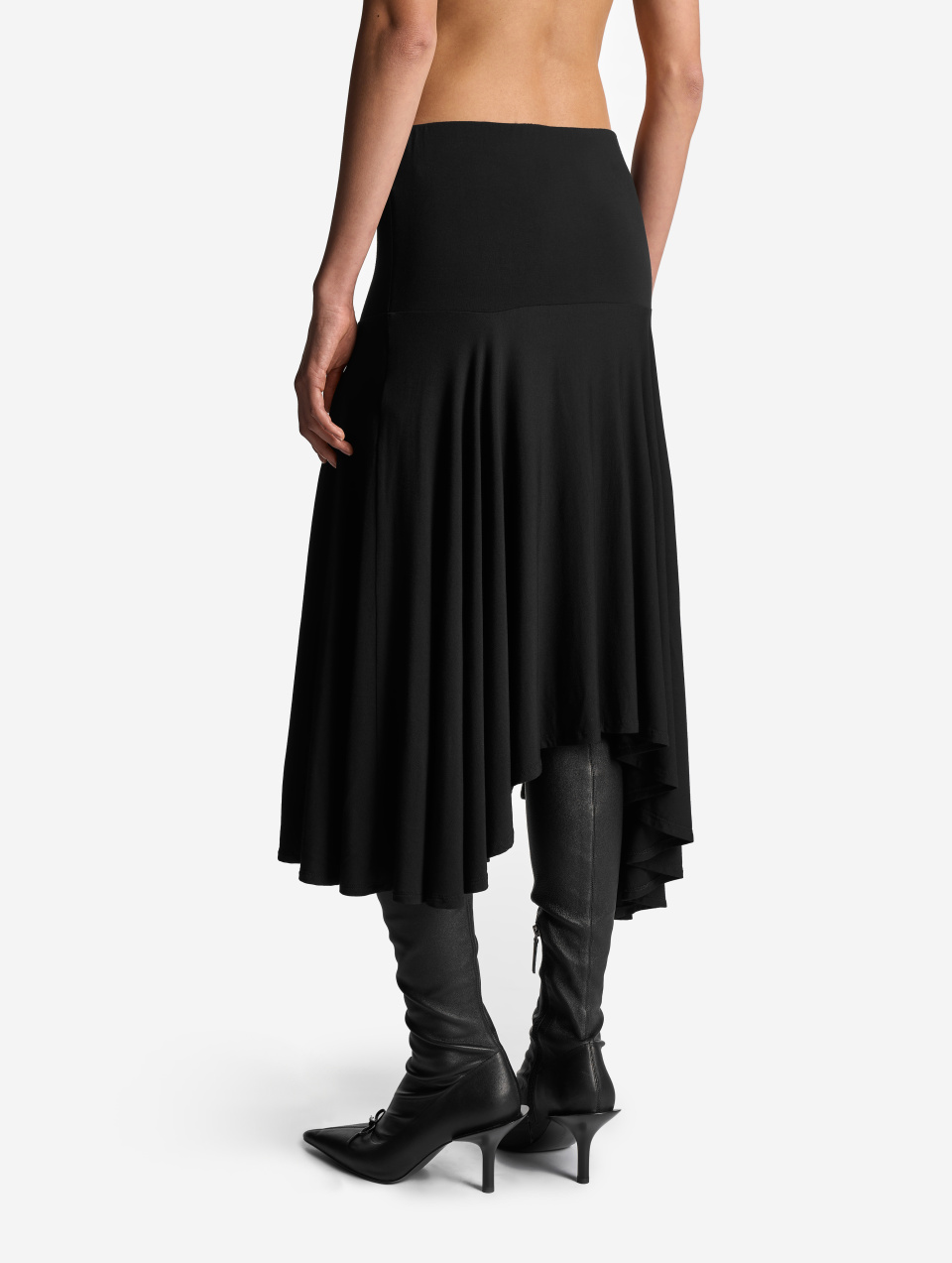 Трикотажная асимметричная юбка, фото 4