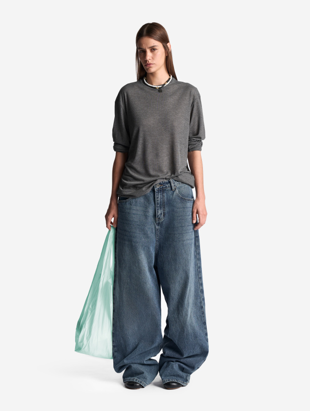 Тонкий трикотажный лонгслив