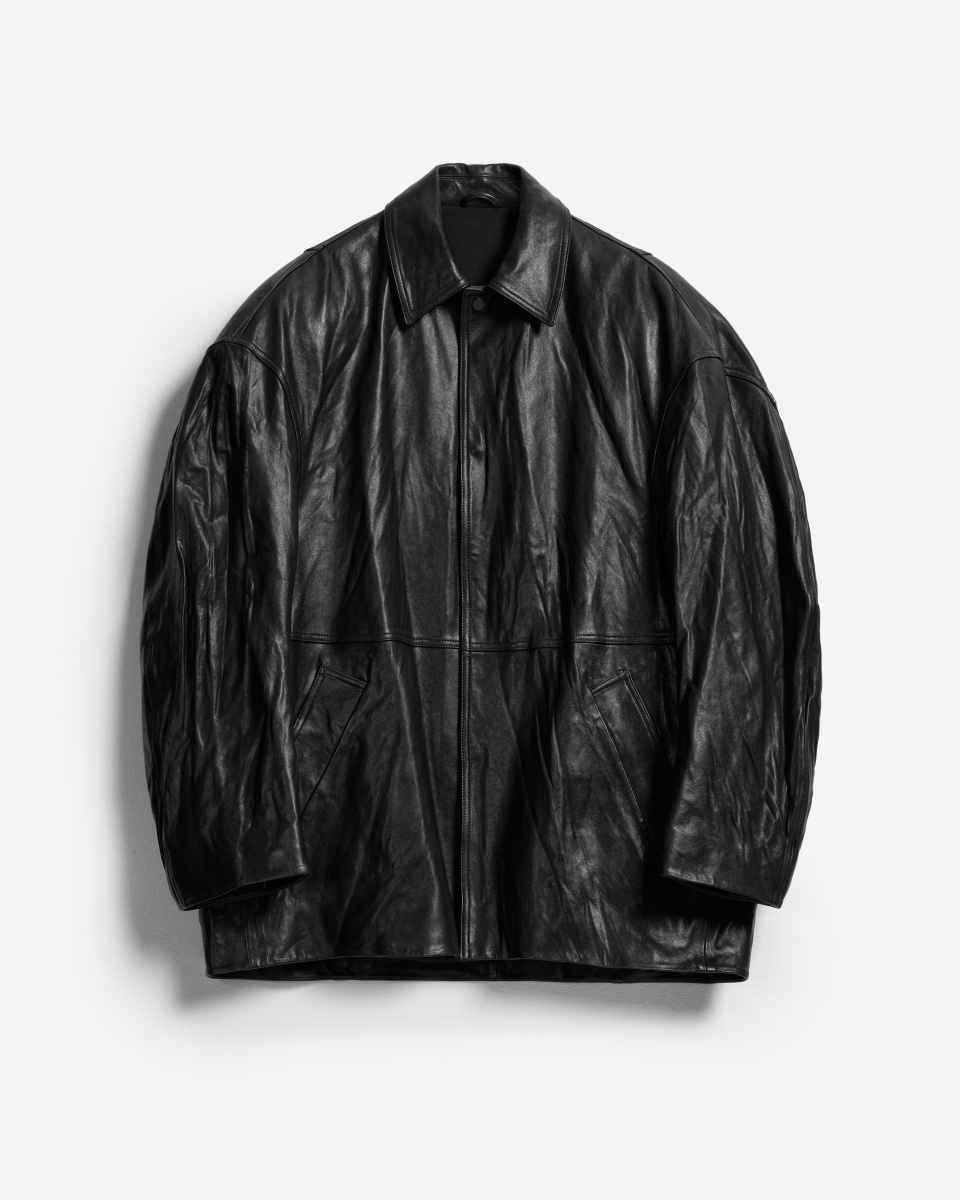 Кожаная куртка О-силуэта, фото 11