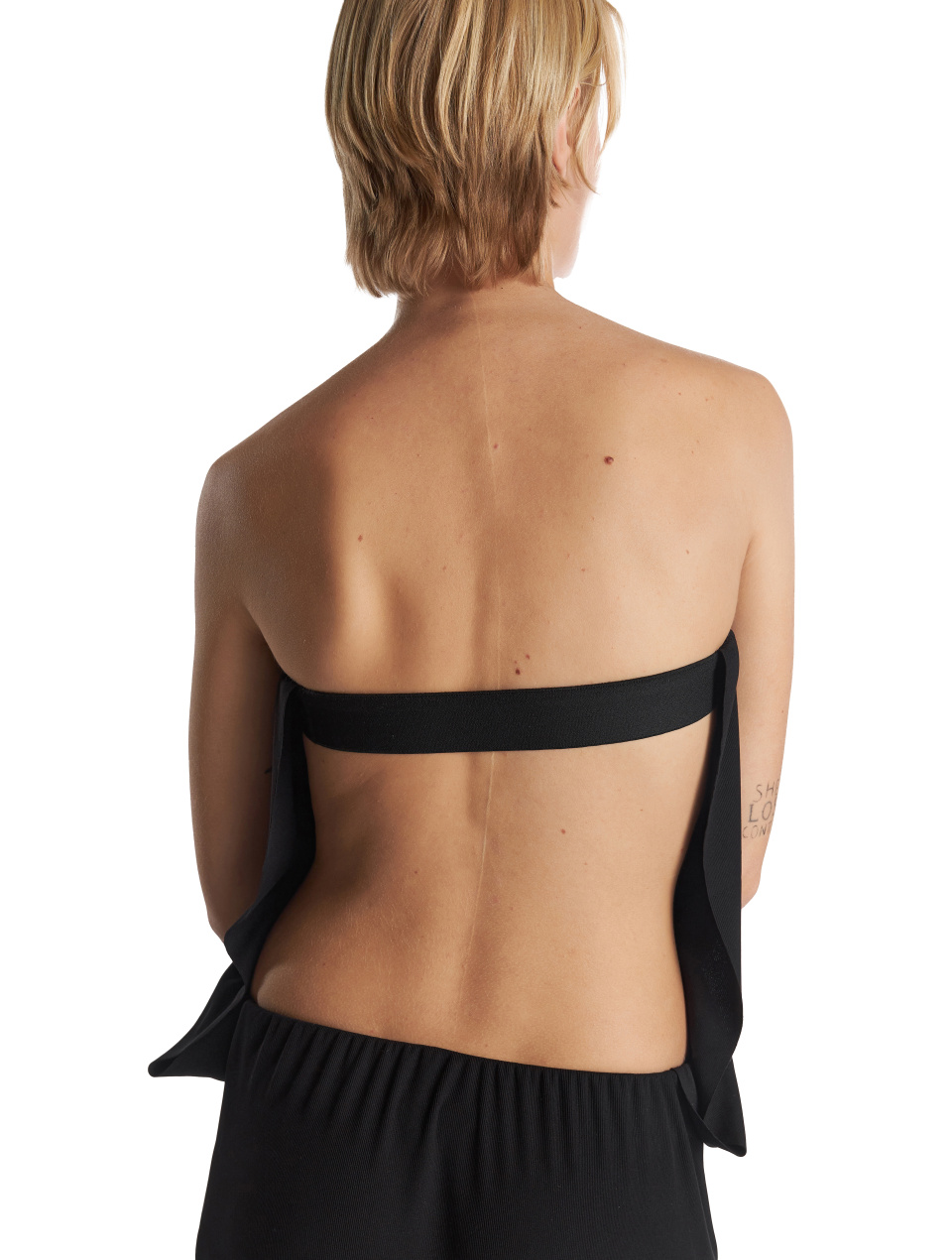 Трикотажное платье-бандо с открытой спиной, фото 4