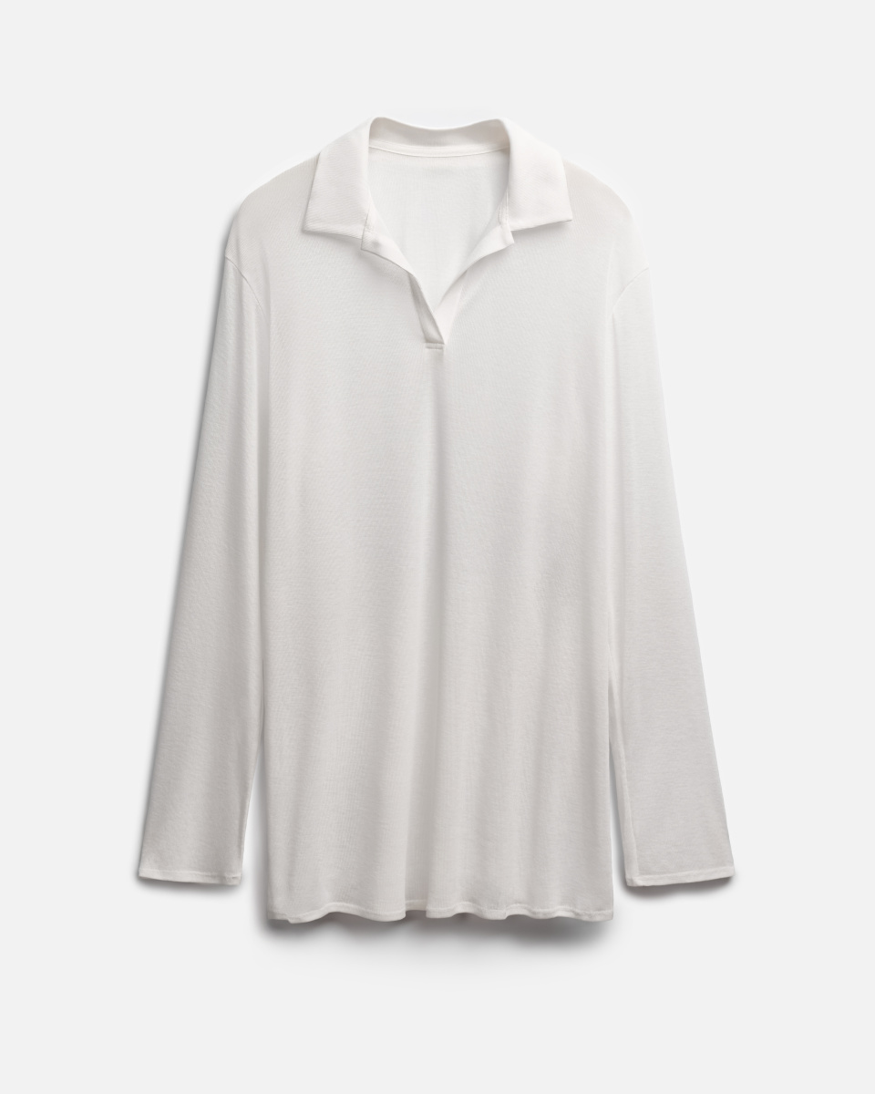 Тонкий трикотажный лонгслив поло, фото 10