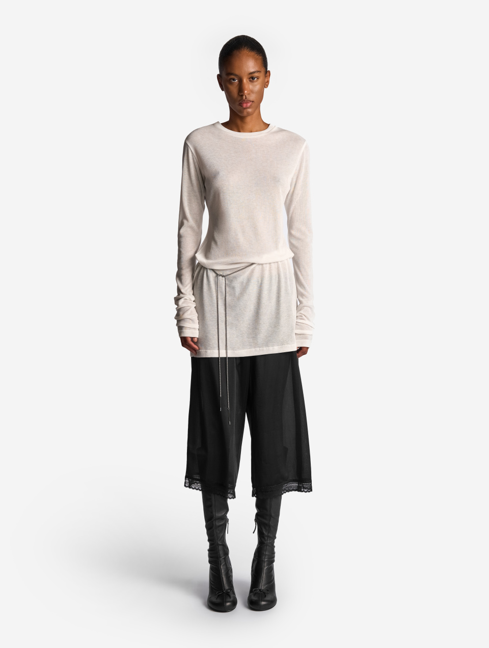 Тонкий трикотажный лонгслив Slim Fit, фото 1