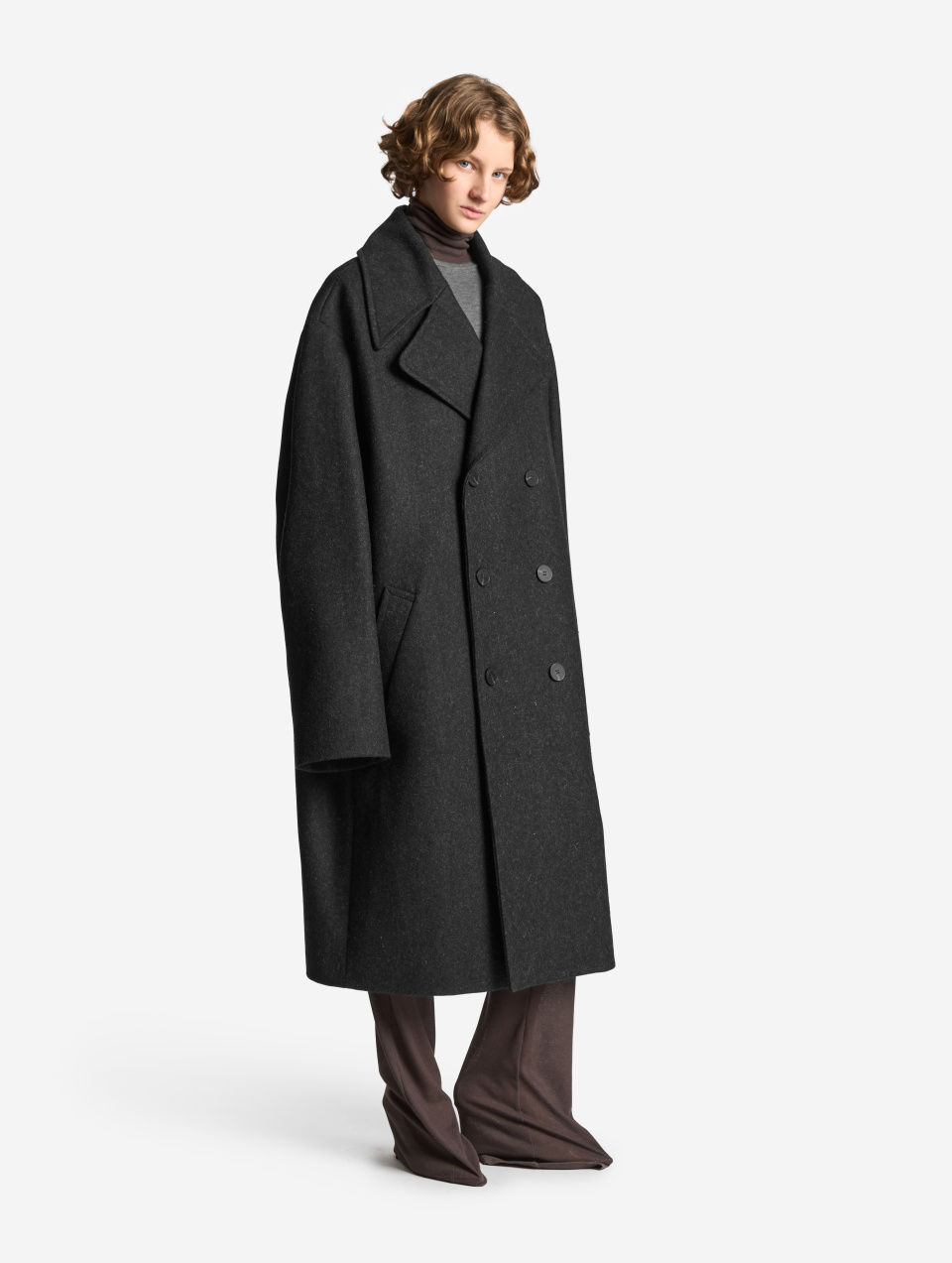 Пальто макси с широкими лацканами, фото 7