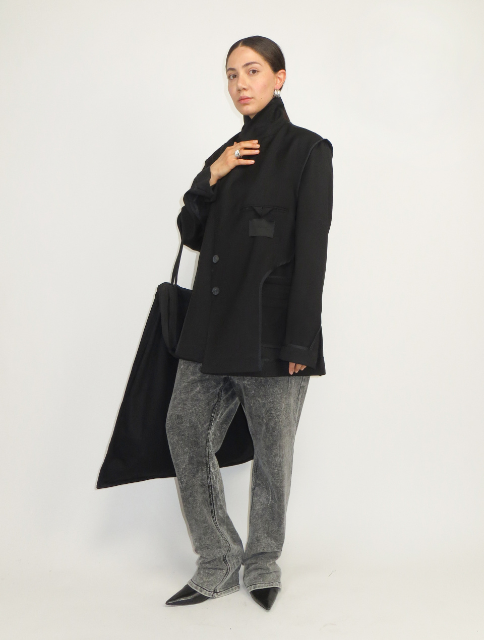 Джинсы из вареного футера, фото 8