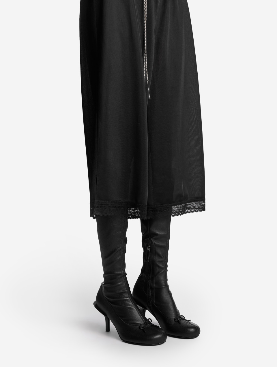 Кожаные сапоги-чулки, фото 1