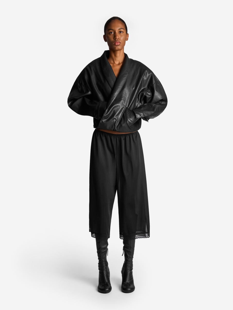 Кожаные сапоги-чулки, фото 15