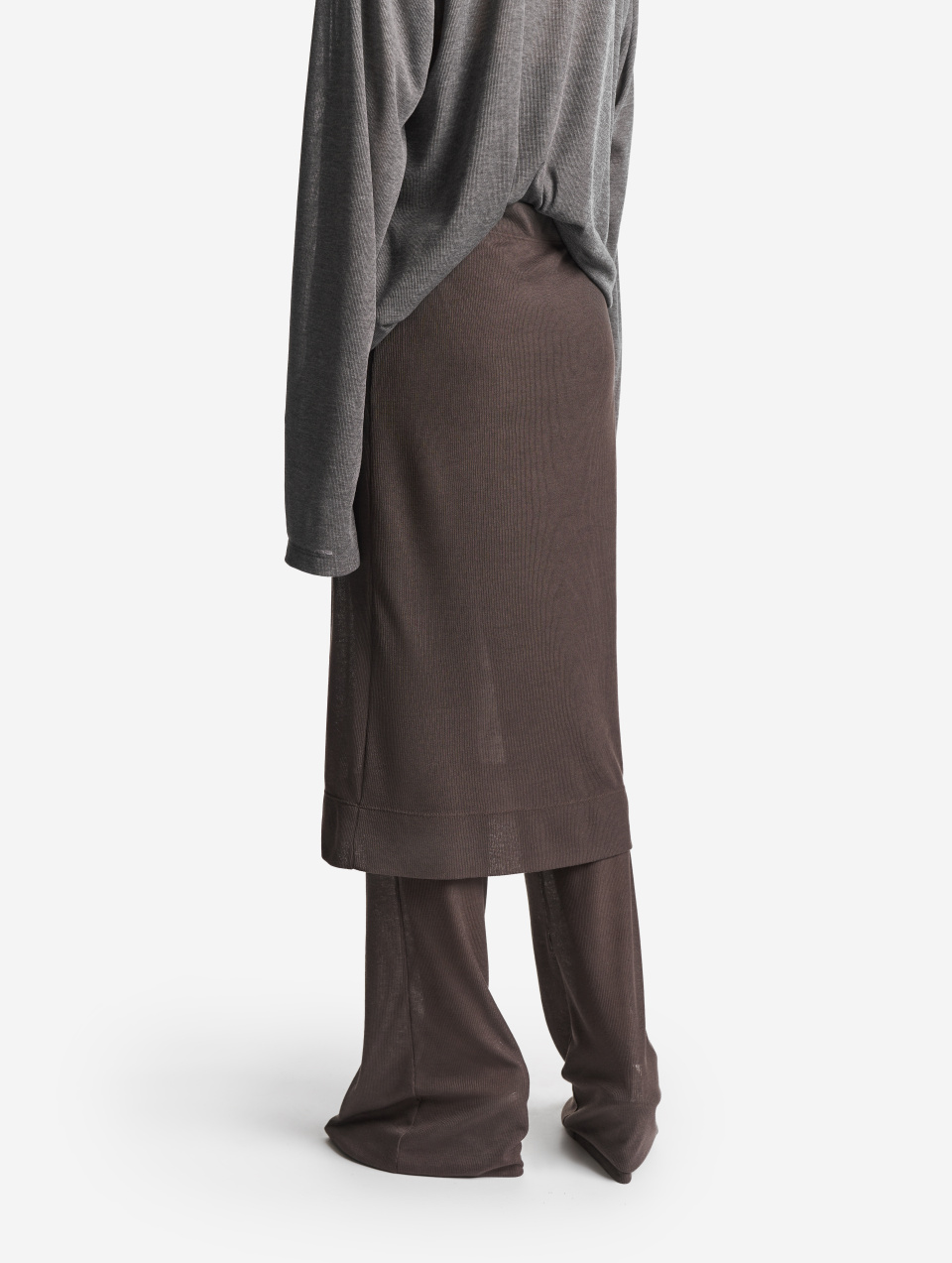 Тонкая трикотажная юбка-карандаш, фото 4