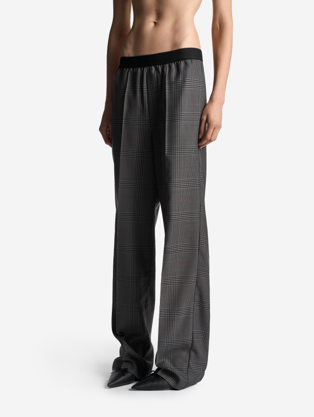 Брюки на резинке в клетку