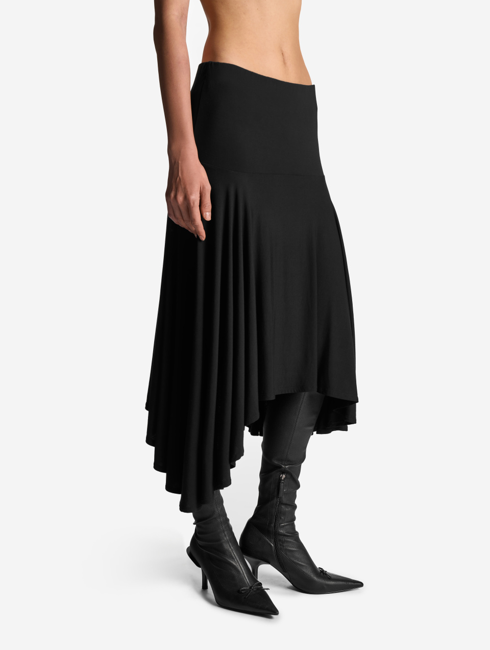 Трикотажная асимметричная юбка, фото 3