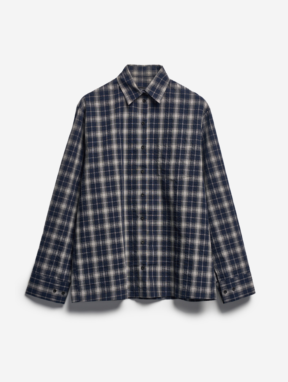 Рубашка Grandpa Fit из жатого ситца, фото 6