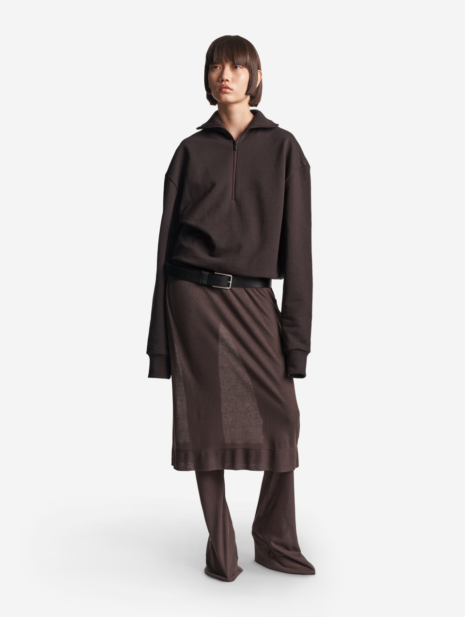 Тонкая трикотажная юбка-карандаш, фото 7