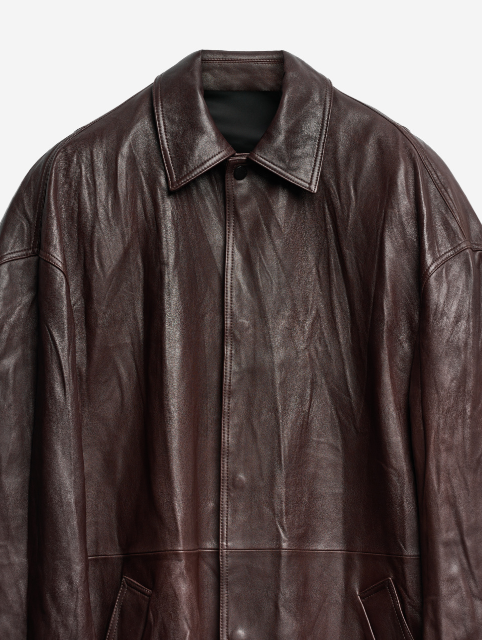 Кожаная куртка О-силуэта, фото 2