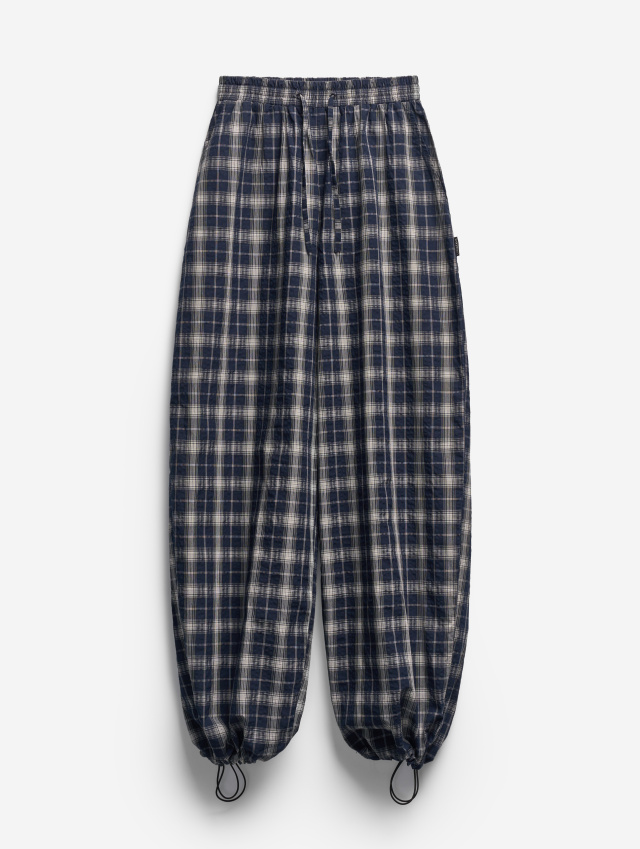 Брюки Baggy из жатого ситца 