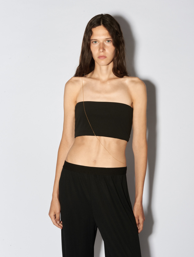 Цепь на тело позолота