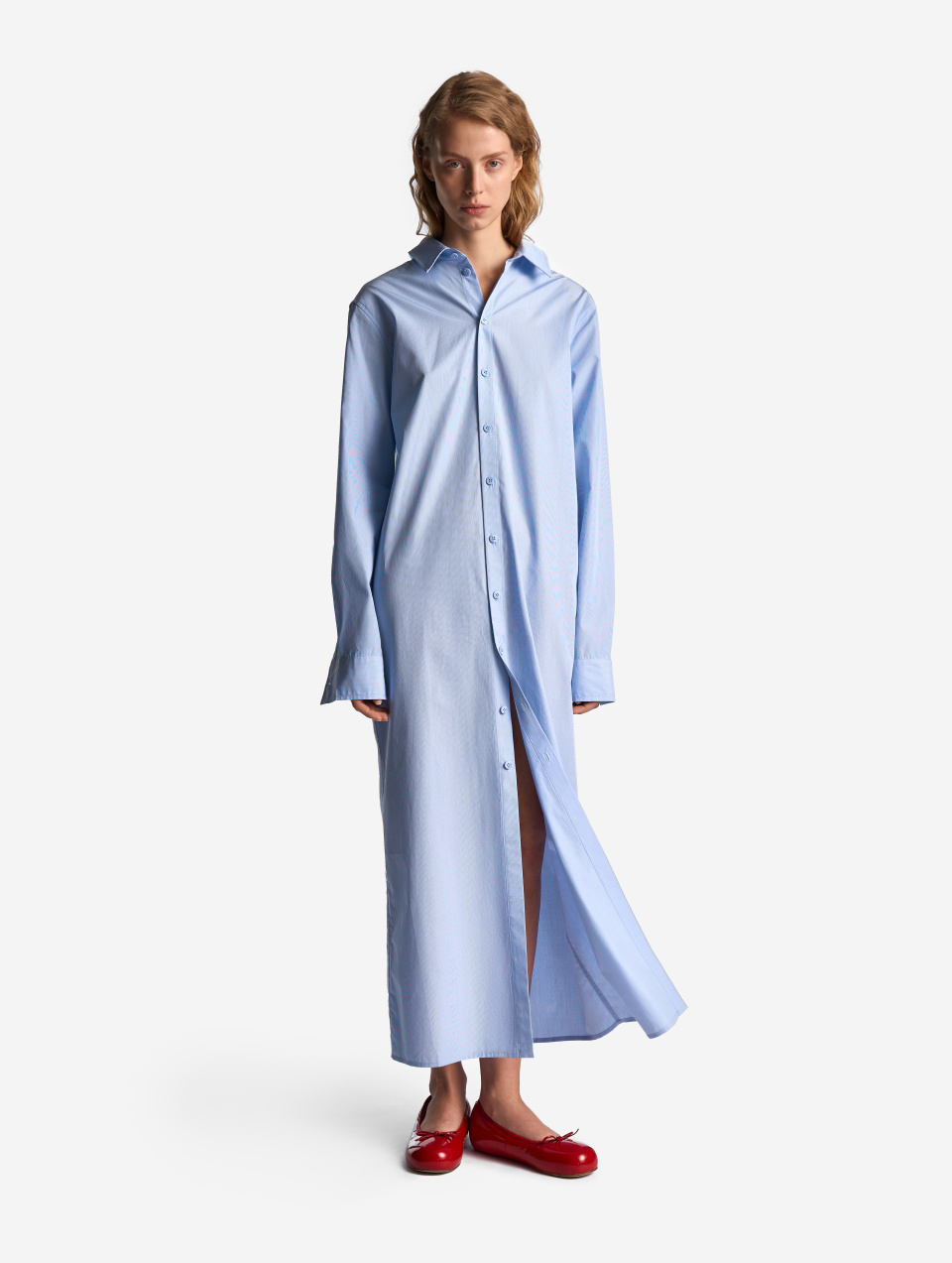 Платье-рубашка из хлопка, фото 1