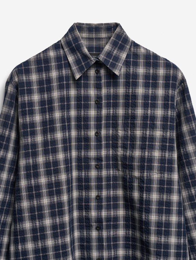 Рубашка Grandpa Fit из жатого ситца