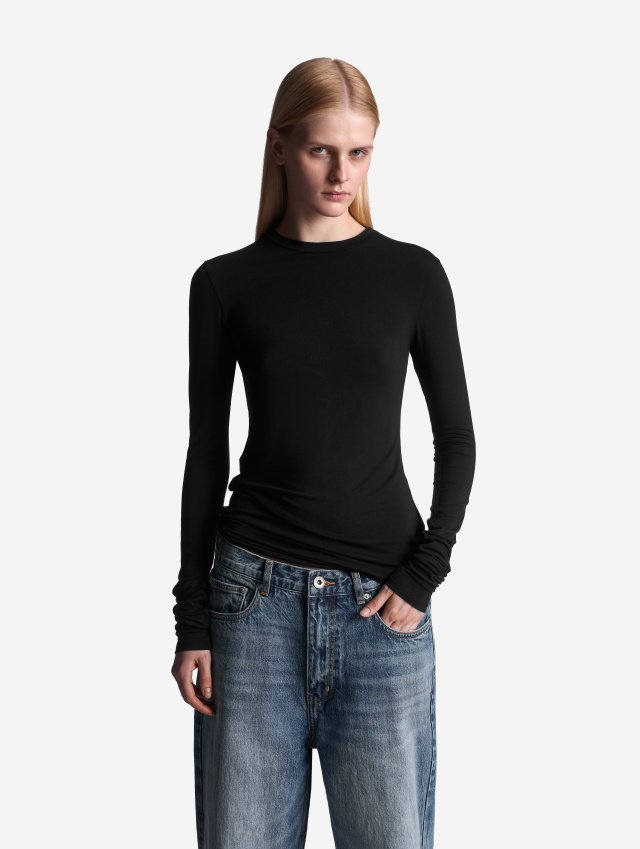 Обтекаемый лонгслив из трикотажа