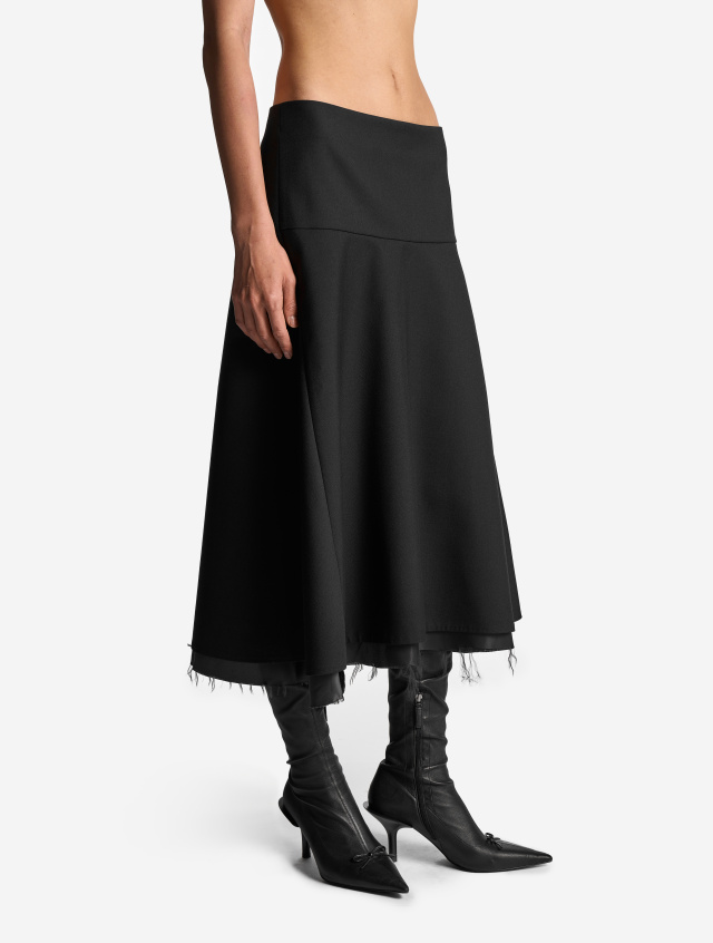 Юбка годе из костюмной ткани