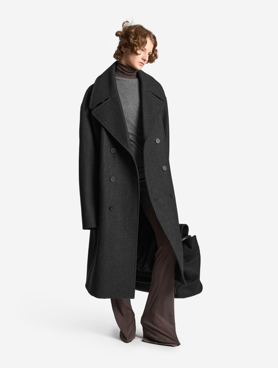 Пальто макси с широкими лацканами, фото 5