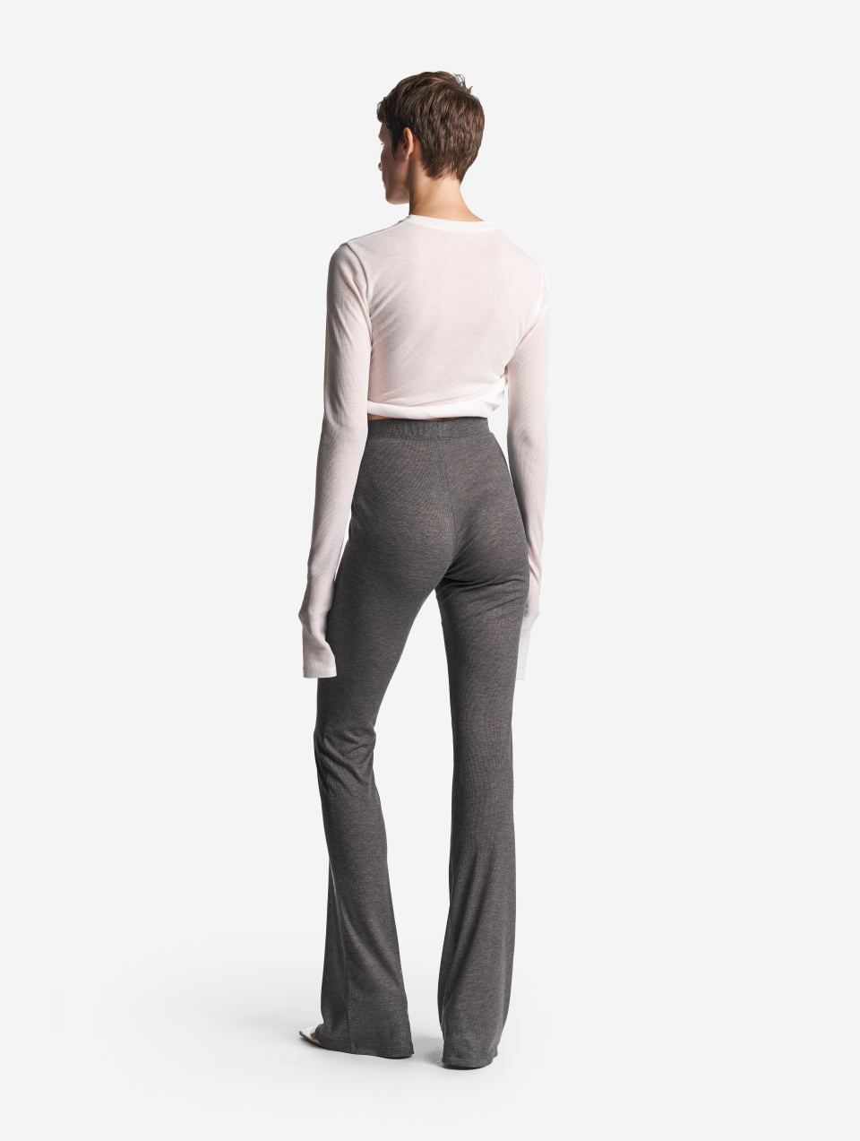 Тонкие трикотажные леггинсы Bootcut, фото 8