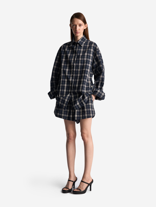 Шорты из жатого ситца