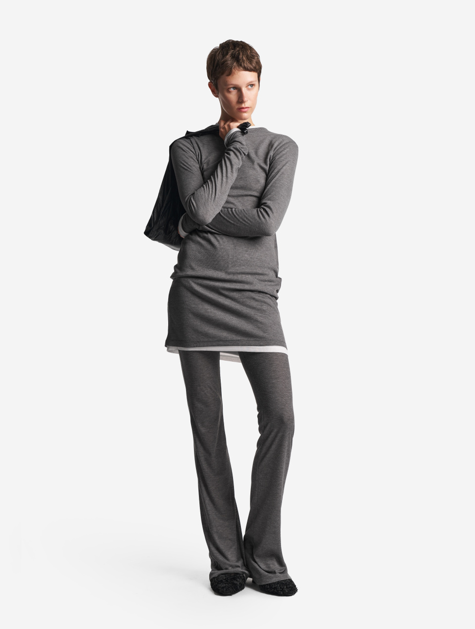 Тонкий трикотажный лонгслив Slim Fit, фото 7