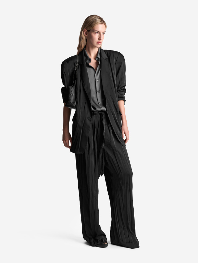 Брюки на шнурке из атласа