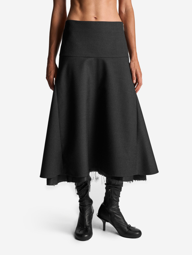 Юбка годе из полушерсти