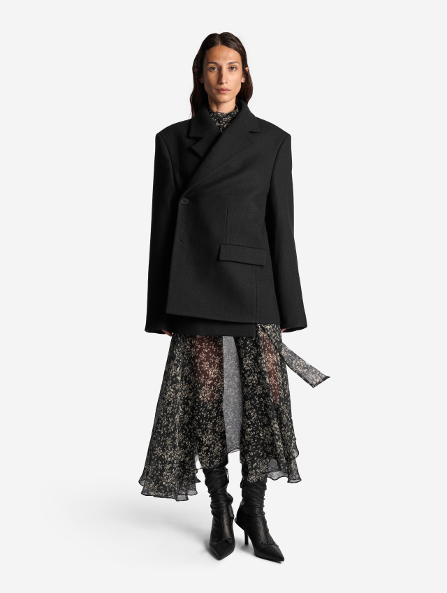 Строгое пальто мини