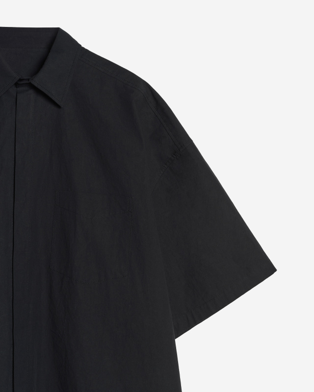 Рубашка из вареного хлопка с коротким рукавом 