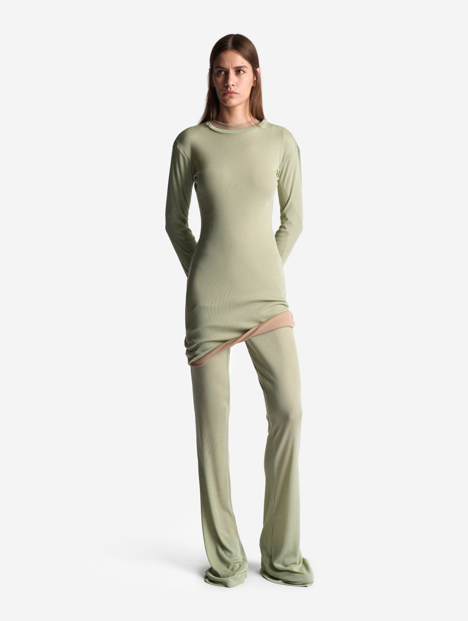 Тонкий трикотажный лонгслив Slim Fit, фото 4