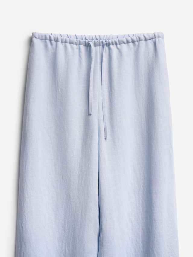 Пижамные брюки из тонкого льна
