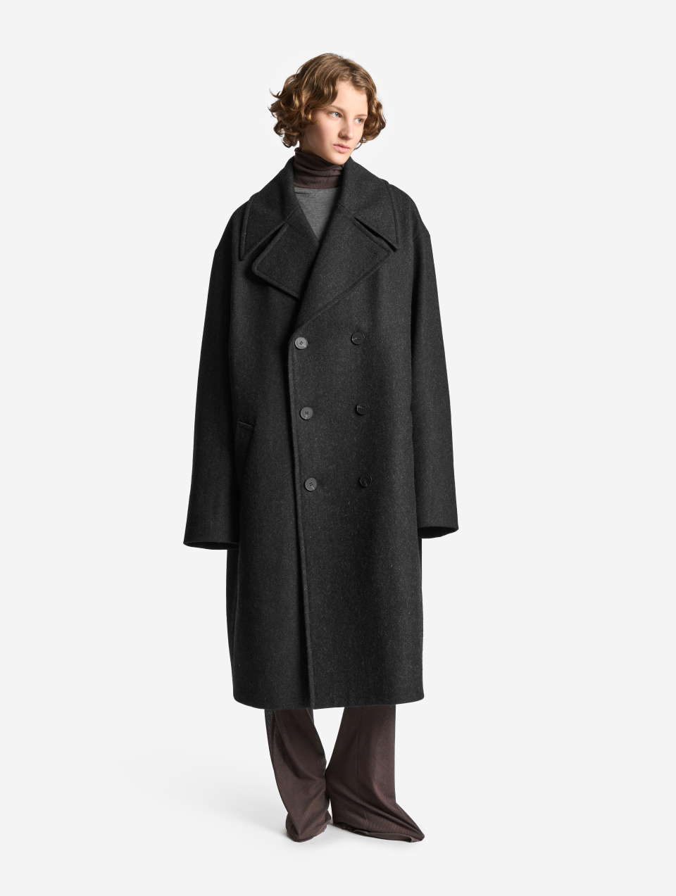 Пальто макси с широкими лацканами, фото 6