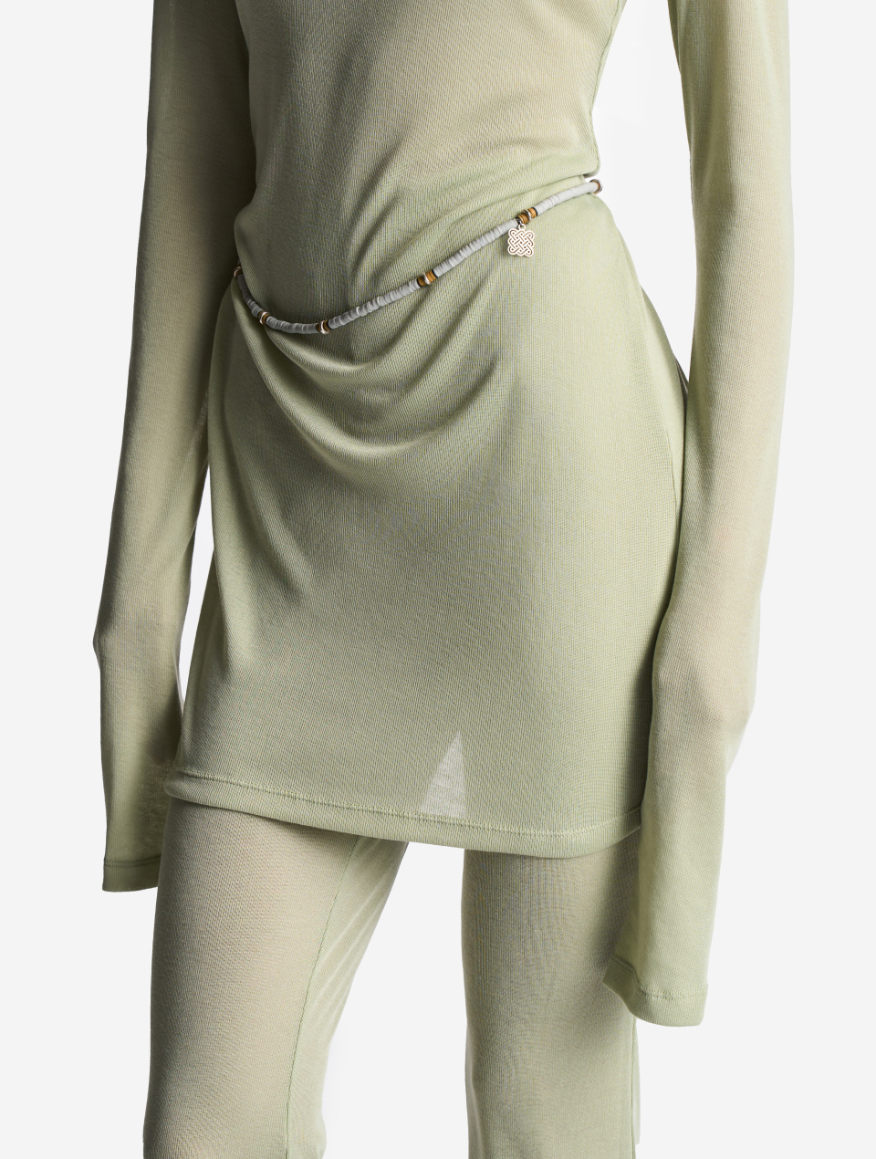 Тонкие трикотажные леггинсы Bootcut, фото 6