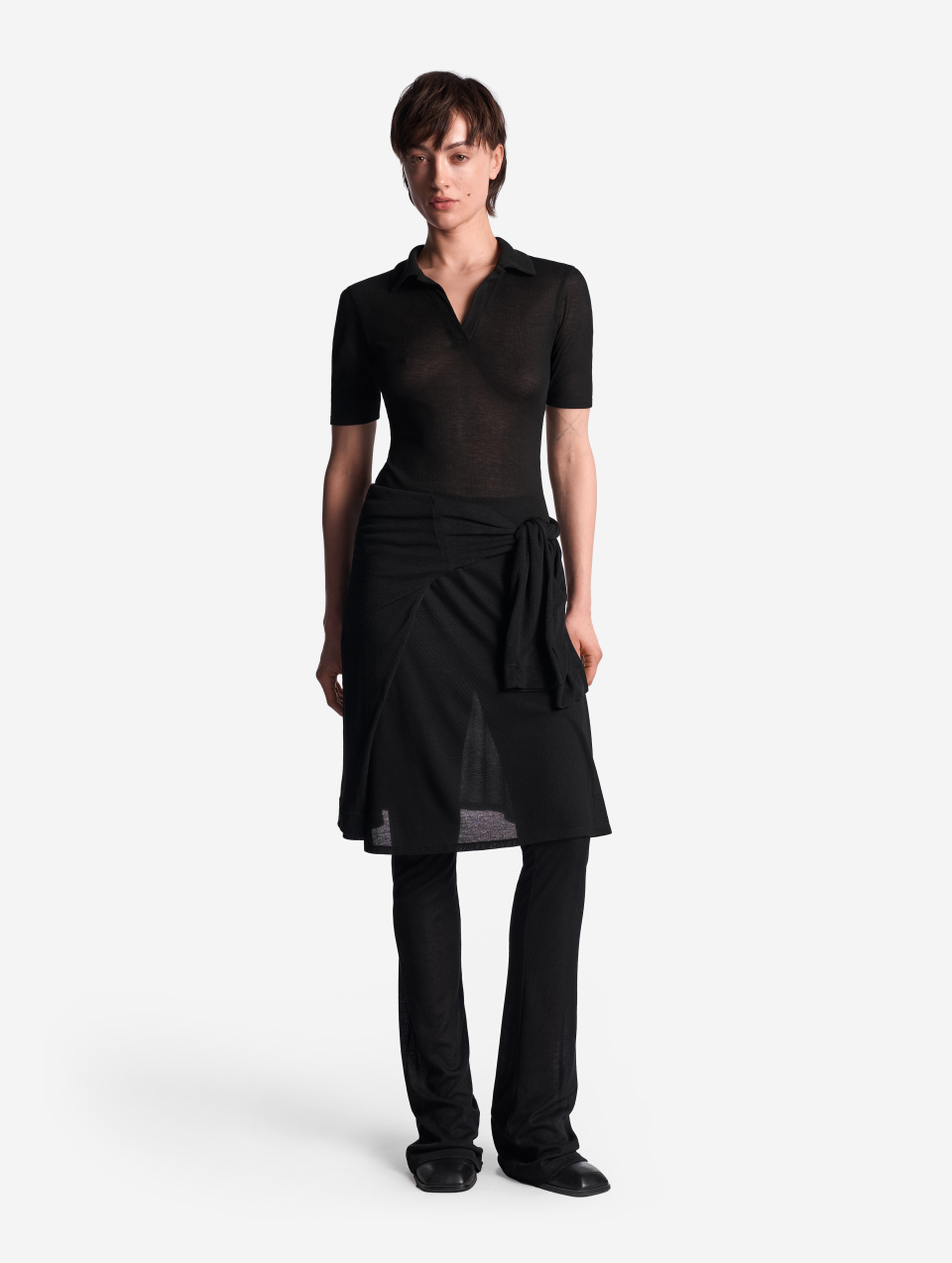 Тонкие трикотажные леггинсы Bootcut, фото 6