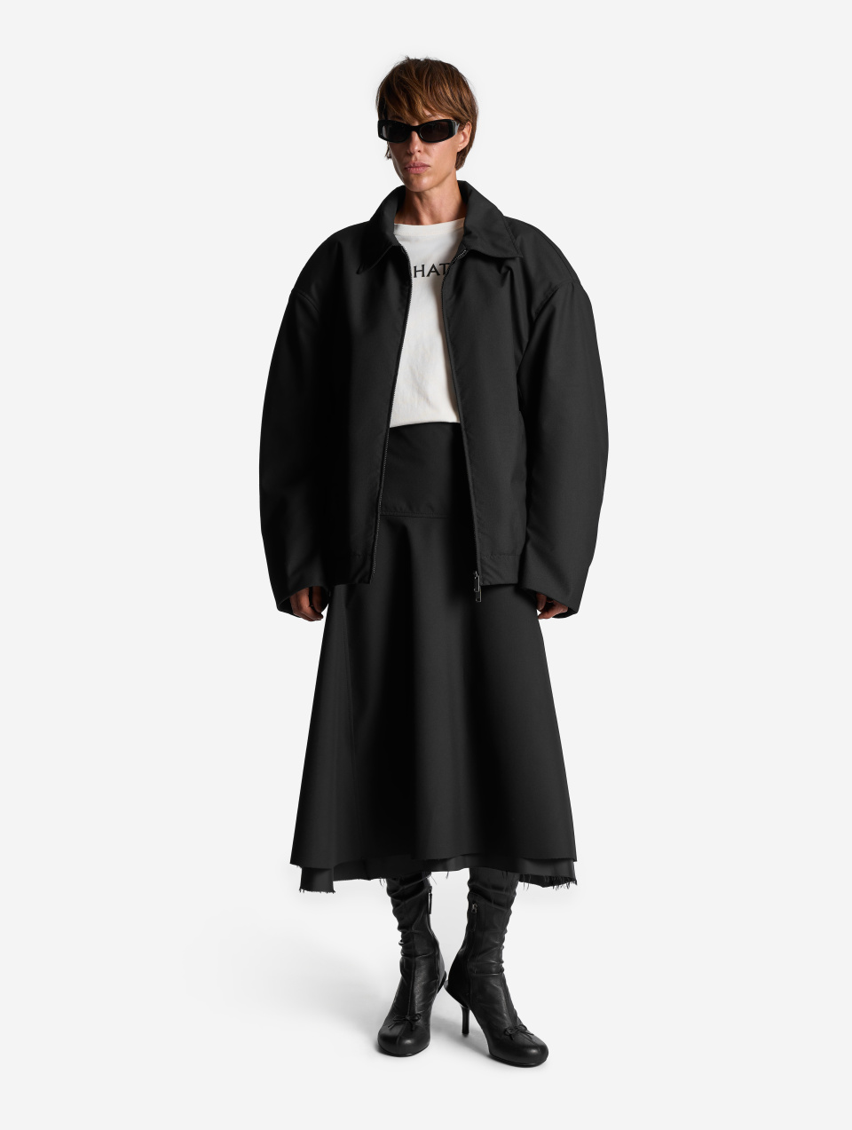 Юбка годе из костюмной ткани, фото 4