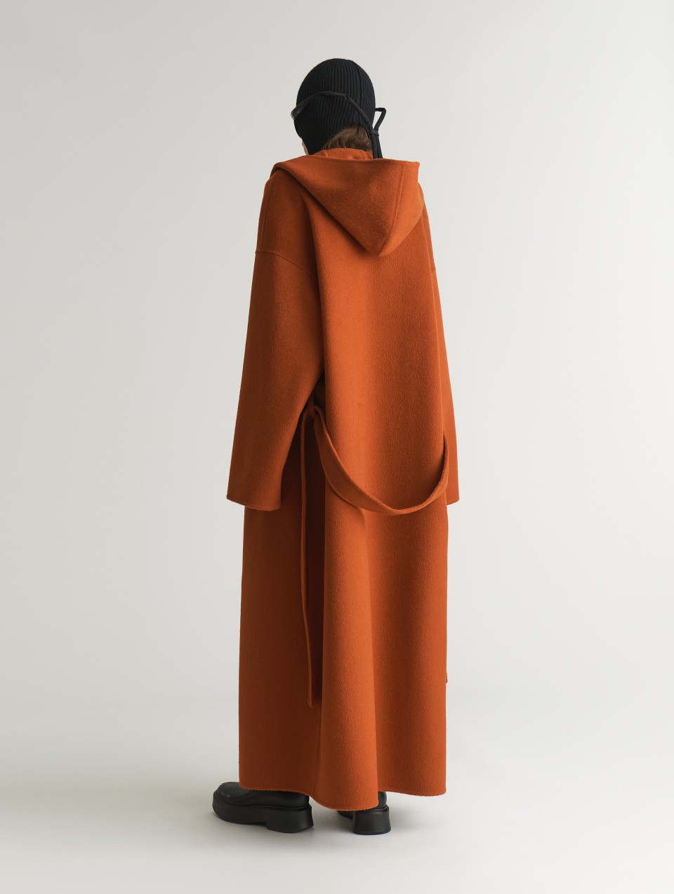 Пальто миди с капюшоном, фото 4