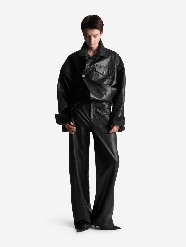 Кожаные джинсы Relaxed Fit