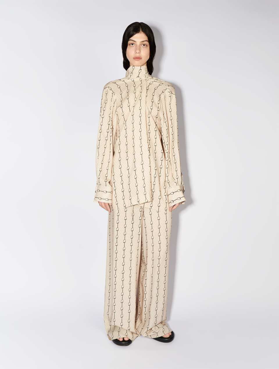 Блузка с лентами из крепа, фото 4