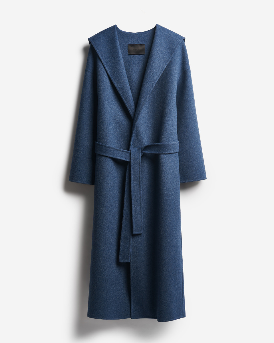 Пальто миди с капюшоном, фото 1