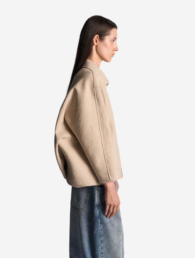 Льняная куртка D-силуэта 