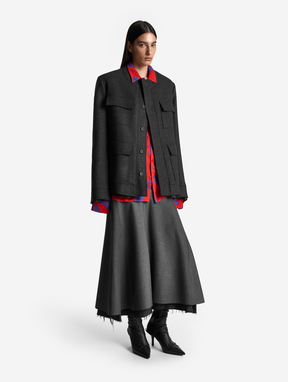 Юбка годе из костюмной ткани, фото 9