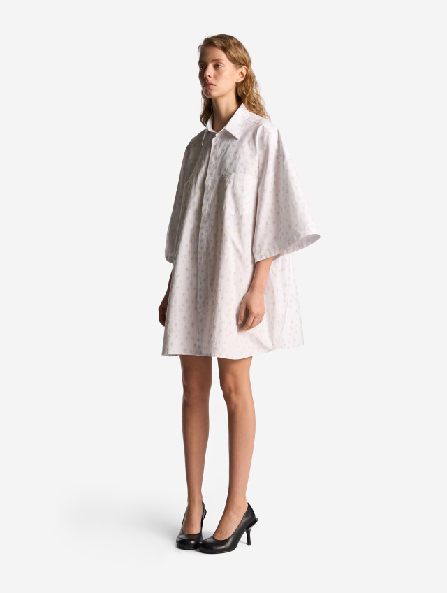 Рубашка из вареного хлопка с коротким рукавом 